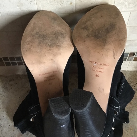 Isabel Marant Etoile Rawson Black Suede Booties - Picture 8 of 13